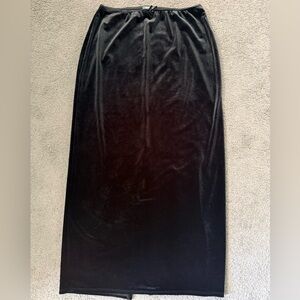 wild fable Black Velvet Maxi Skirt